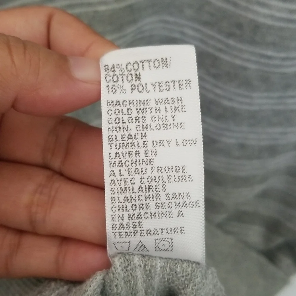 Standard JAMES PERSE Heathered Gray Stripe Cotton Dress Size S Grey - Picture 8 of 8